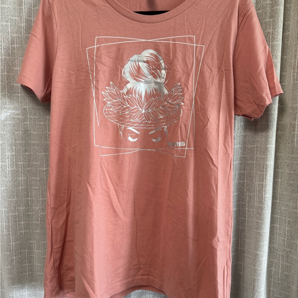 Next Graphic Tee in Rust with Silver Accents